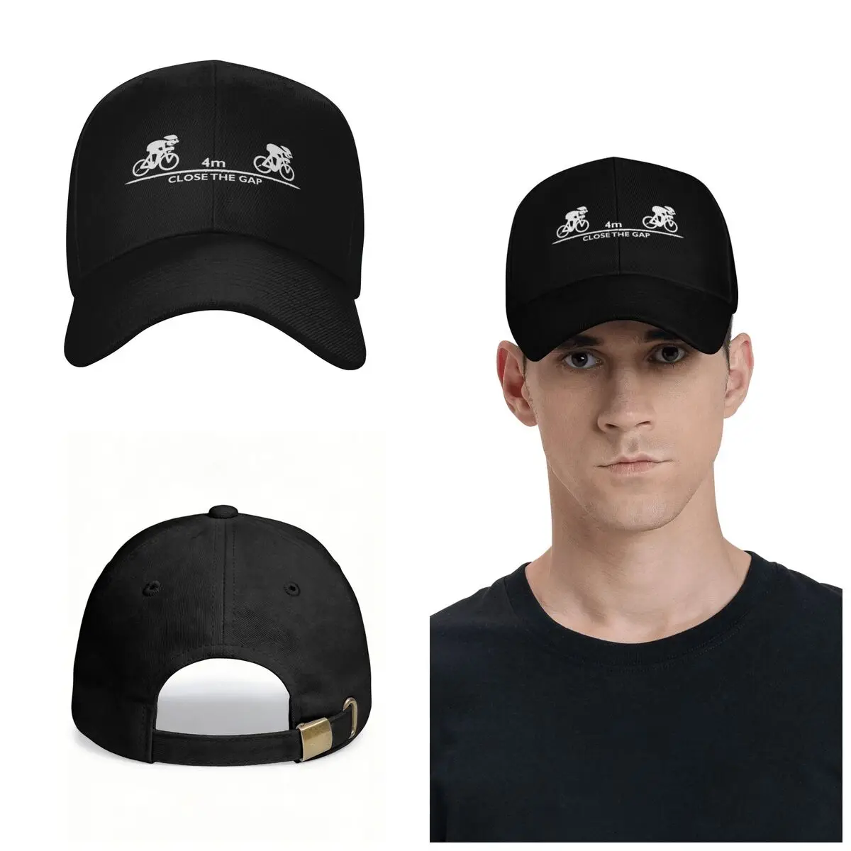 Zwift Close The Gap Cap Fashion Casual Baseball Caps Adjustable Hat Unisex Baseball Hats Customizable Polychromatic
