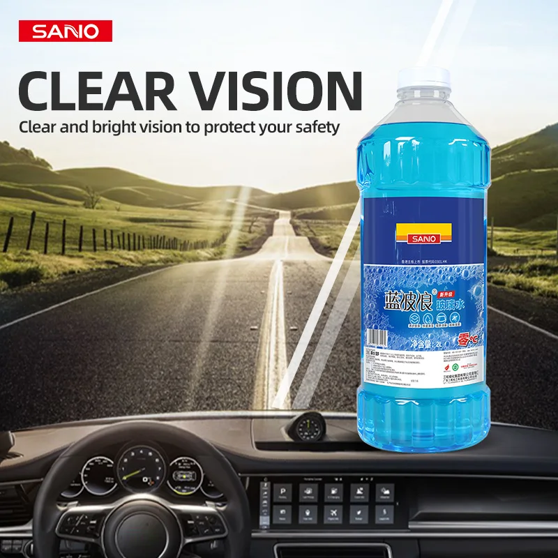 

SANVO Big Capacity 2L All-Season Windshield Washer Anti-Freezing Stain Removal Protects Wipers
