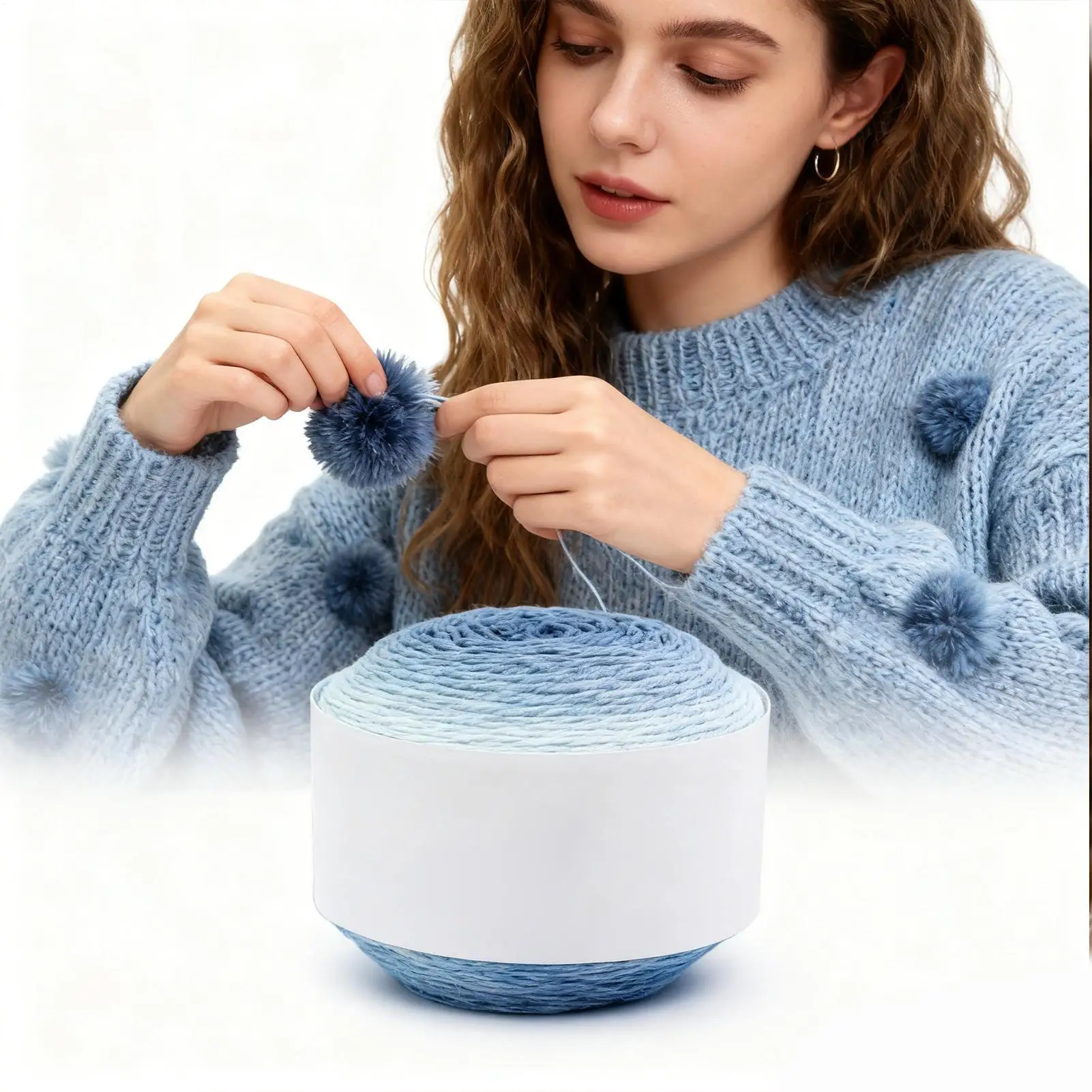 

Crocheting Yarn 4 Pieces Gradient Crafts Cord Blanket Yarn For Hobbyists Quilting Projects Embroidery Work Fabric Repair Scarf