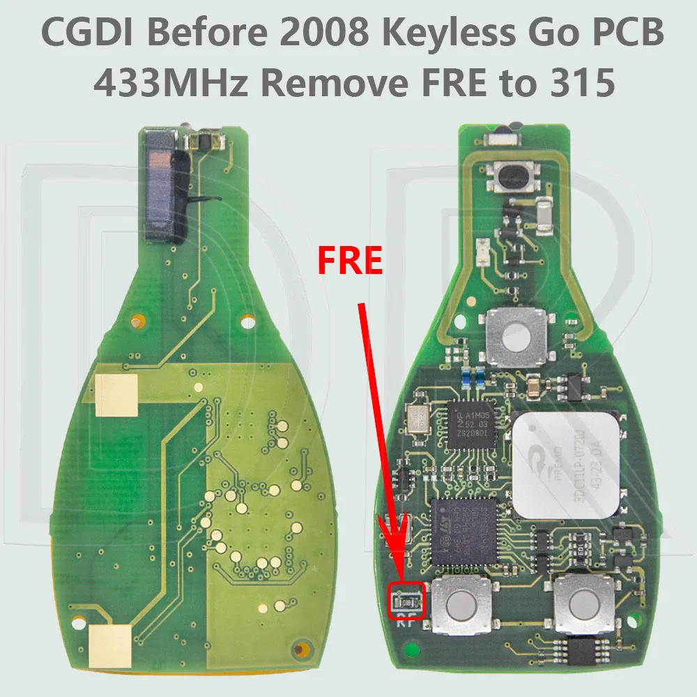 DR CGDI/VVDI FBS3 315/433MHz Variable Frequency Car Remote Key Support NEC&BGA For Mercedes Benz A C E S Class W204 W207 ..