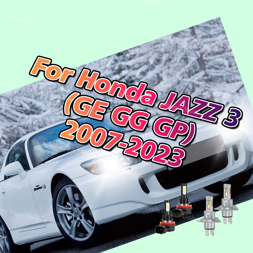 

2/4x LED Headlights 30000LM Headlamp 6000K Front Fog Bulbs For Honda JAZZ 3 (GE GG GP) 2007-2023 2008 2009 2010 2011 2012 2013