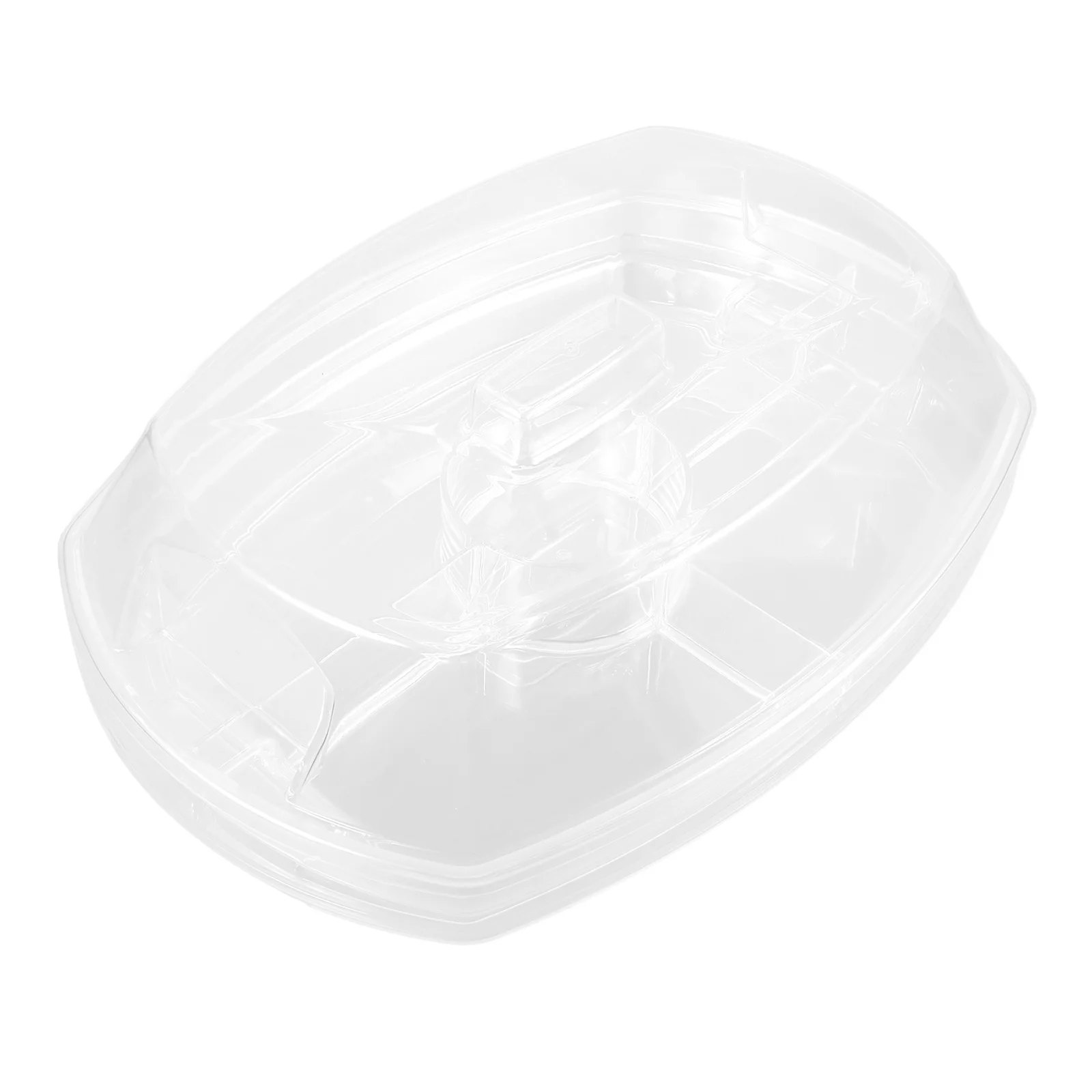 

1Set Ice Chilled Fruit Tray Multiple Compartments Lid Party Serving Tray Snack Container Veggie Platter Ice Chilled Party Trays