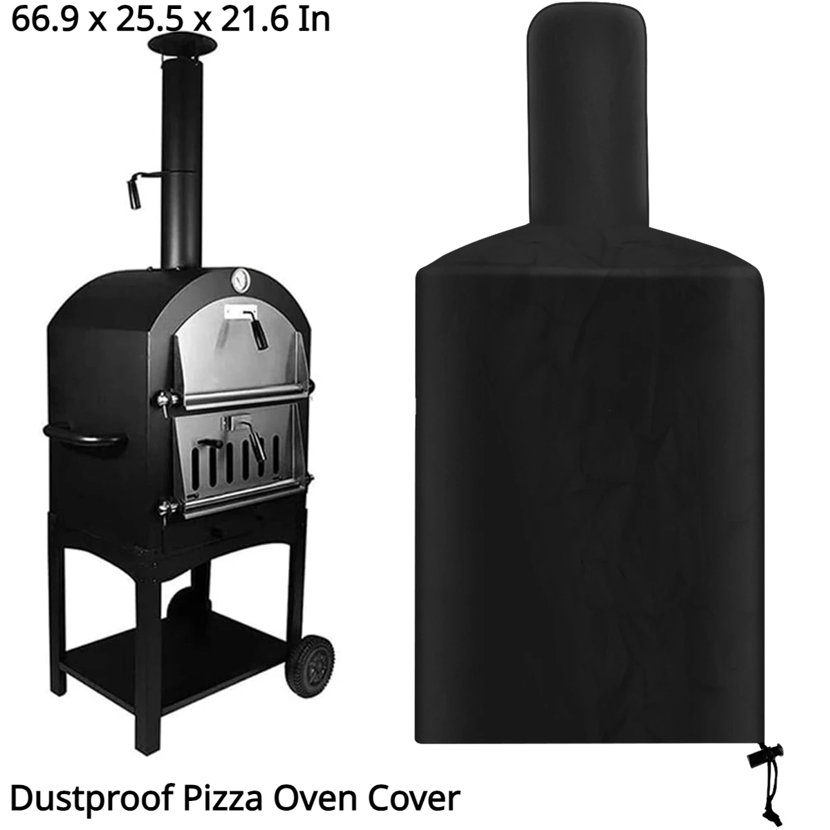 

Dustproof Pizza Oven Cover Waterproof Oxford Cloth Grill Cover Resistant Outdoor Camping Pizza Stove 66.9 x 25.5 x 21.6In Garden