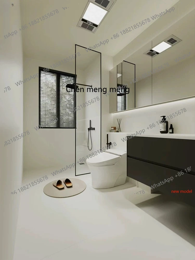 

Simple modern bathroom cabinet, integrated basin toilet extension bathroom cabinet, washstandA178