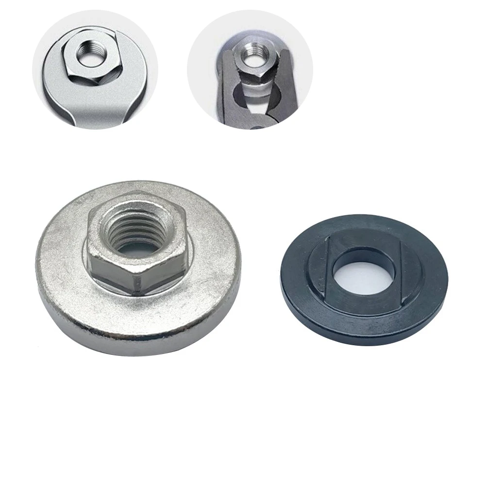 Angle Grinder Metal Pressure Plate Inner Outer Flange Nut Tool Metal Angle Grinder Hex Spindle Thread Power Tool Accessories