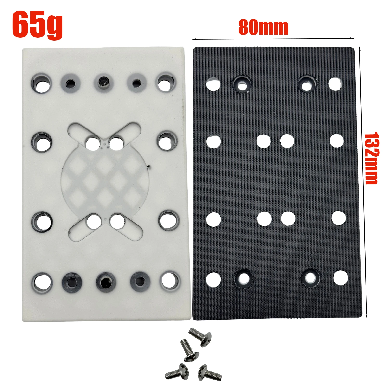 130X80mm Hook &loop Sanding Pad Replacement Plate for Festool RTS 400 REQ Replacement Square Polishing Disc Sanding Pad