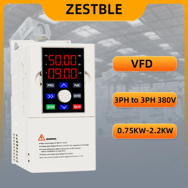 VFD Variable Frequency Drive Converter Inverter 0.75/1.5/2.2/4/5.5 KW Motor Speed Controller