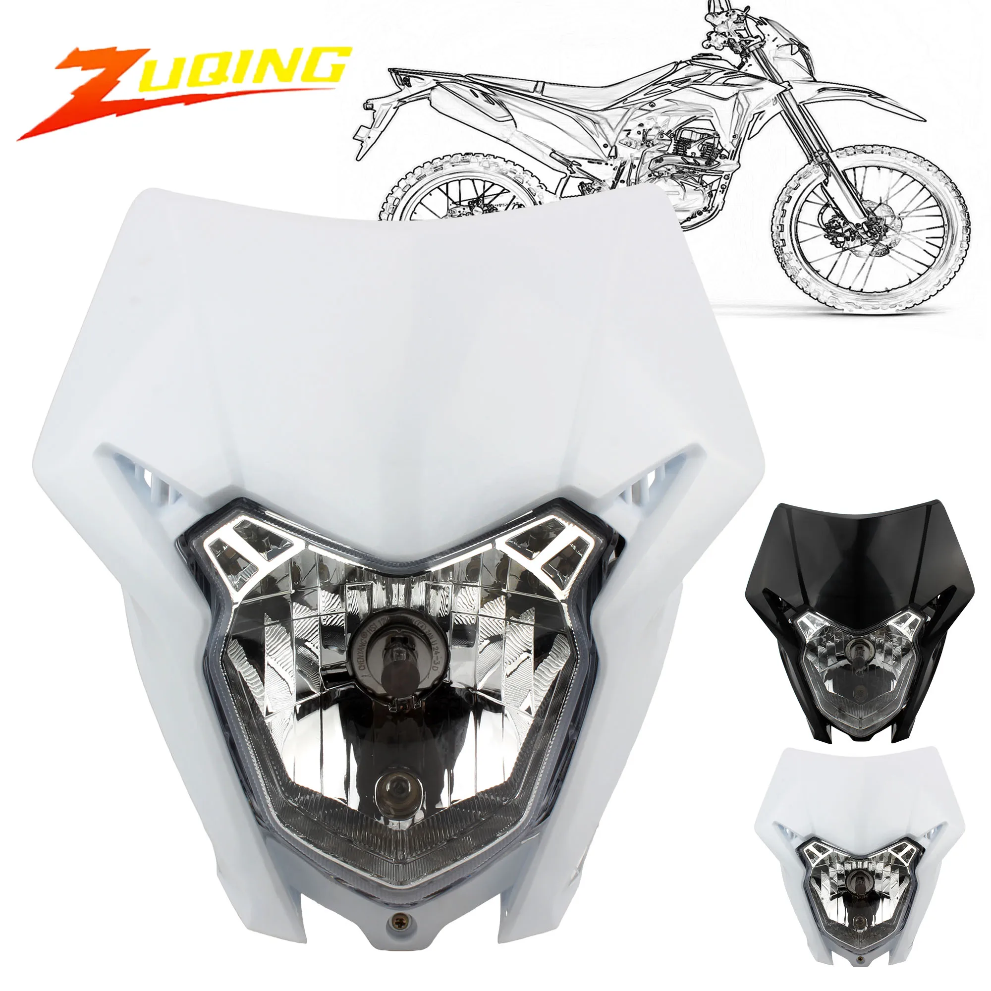 

Motorcycle Halogen headlights YP22 for Honda CRF150L 150R 150F 230L 250L 250X 250M 300 450L 450X 450RL Universal Headlamp