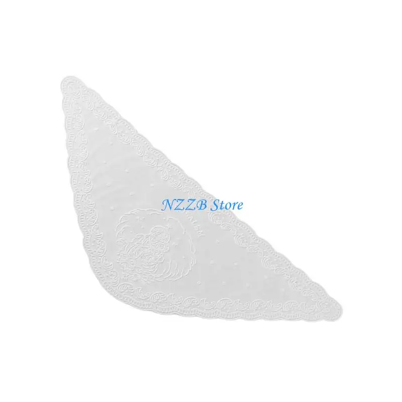 

T21F Classical Catholic Shawl Triangular Scarf Headband Delicate Stitching for Prayer