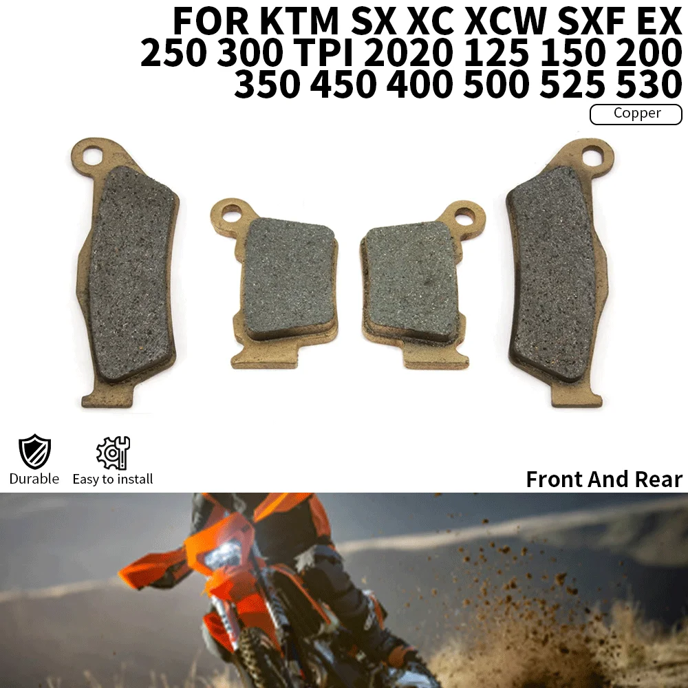 Pastilhas de freio dianteiro e traseiro para motocicleta, pastilhas de freio dianteiro e traseiro para ktm sx xc xcw sxf exc 250 300 tpi 2020 125 150 200 350 450 400 500 525 530