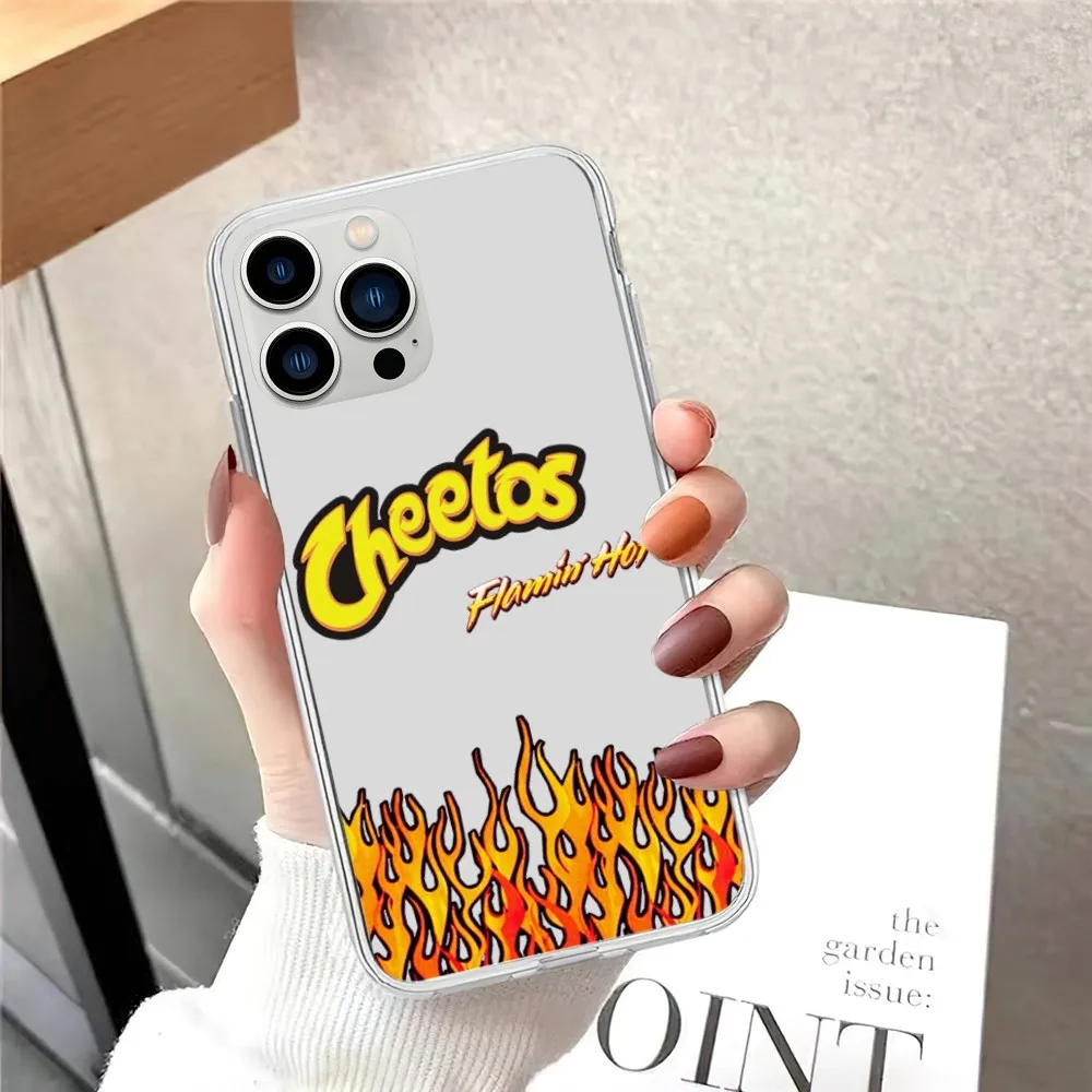 Hot C-Cheetos Phone Case For iPhone 15 12 Mini 13 14 Pro XS Max X 11pro Max SE XR Transparent Shell