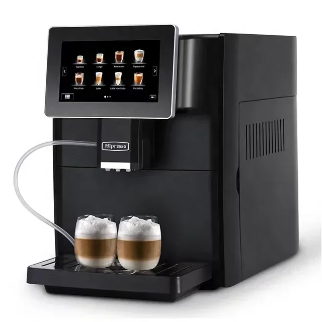 7 Inch Large HD TFT Display Brewing Americano Cappuccino Latte Espresso Super Automatic Coffee Machine with Milk Frother