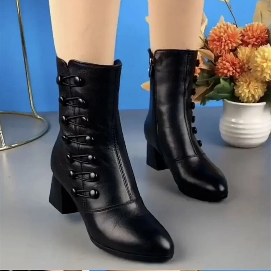 Chelsea High Boots Women 2023 New Winter High Heels Shoes Women Fashion Sexy Warm Ankle Boots Designer Pumps Shoes