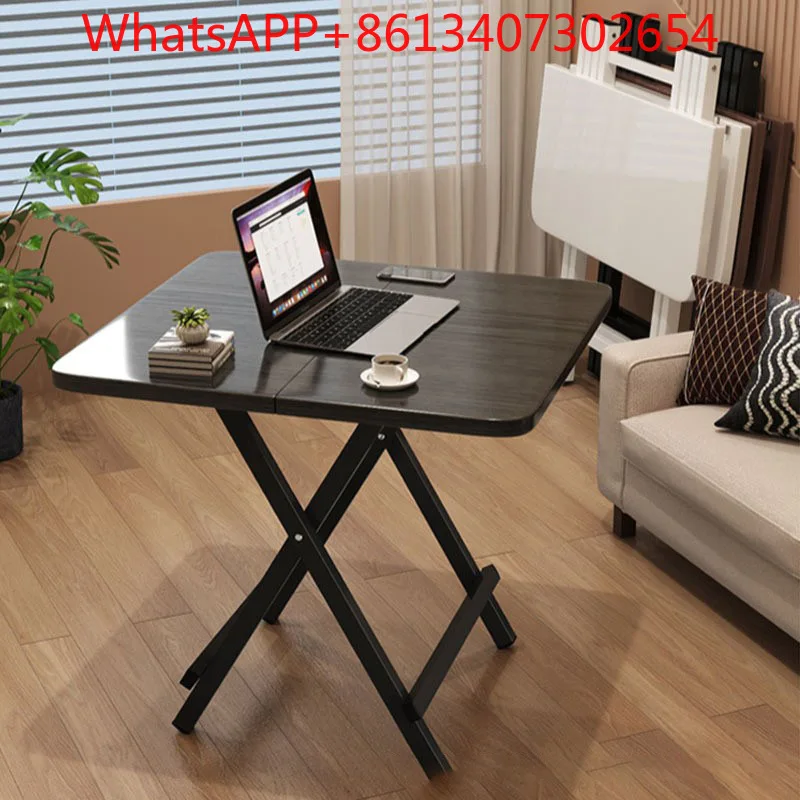 Foldable table dining table household small apartment simple eating table outdoor portable (1pcs)