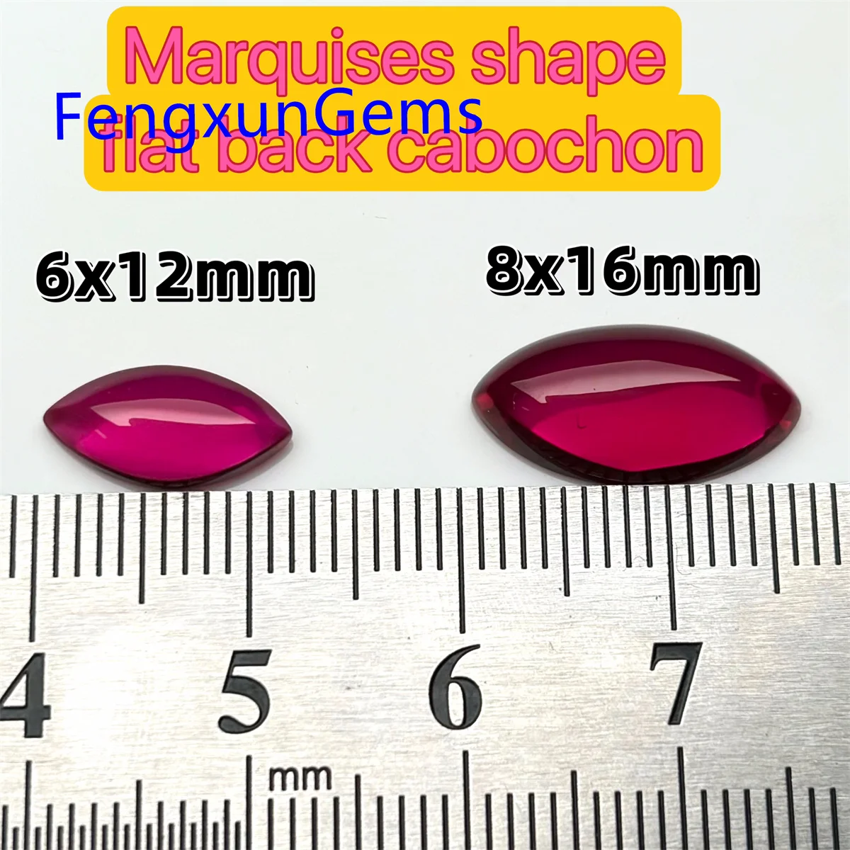 

Maquise Cabochon 2x4~8x16mm 1/5pcs Pigeon Blood Red Ruby Loose Synthetic 5# CorundumBeads High Quality For Jewelry Accessory