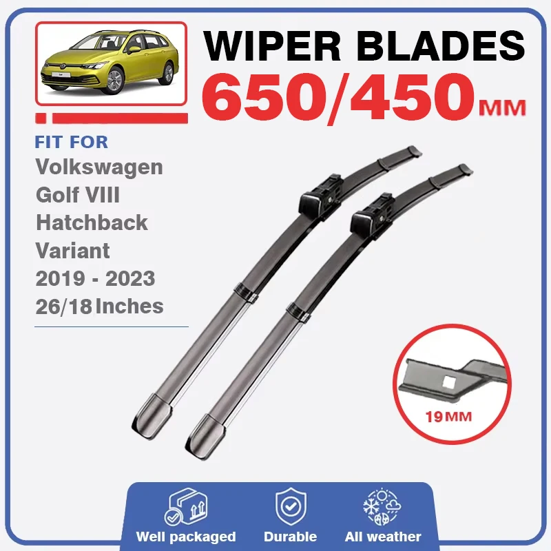 Wiper Blades For Volkswagen VW Golf 8 VIII Hatchback Variant 2019 - 2023 R Line GTI Front Rear Windshield Windscreen Accessories