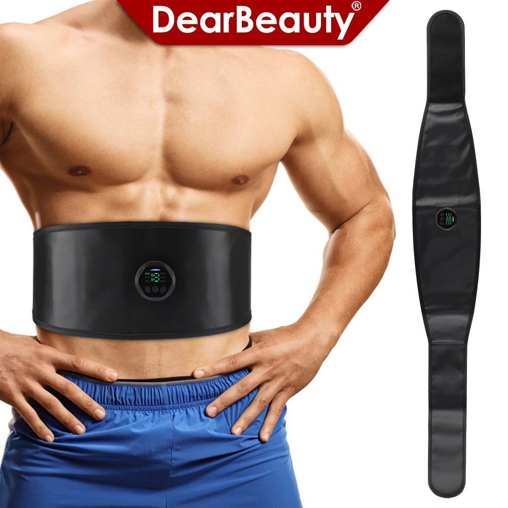 

EMS Waist Abdominal Trainer Belt Muscle Stimulator Abs Muscle Toner Display Fat Burn Body Slimming Weight Loss Fitness Massage