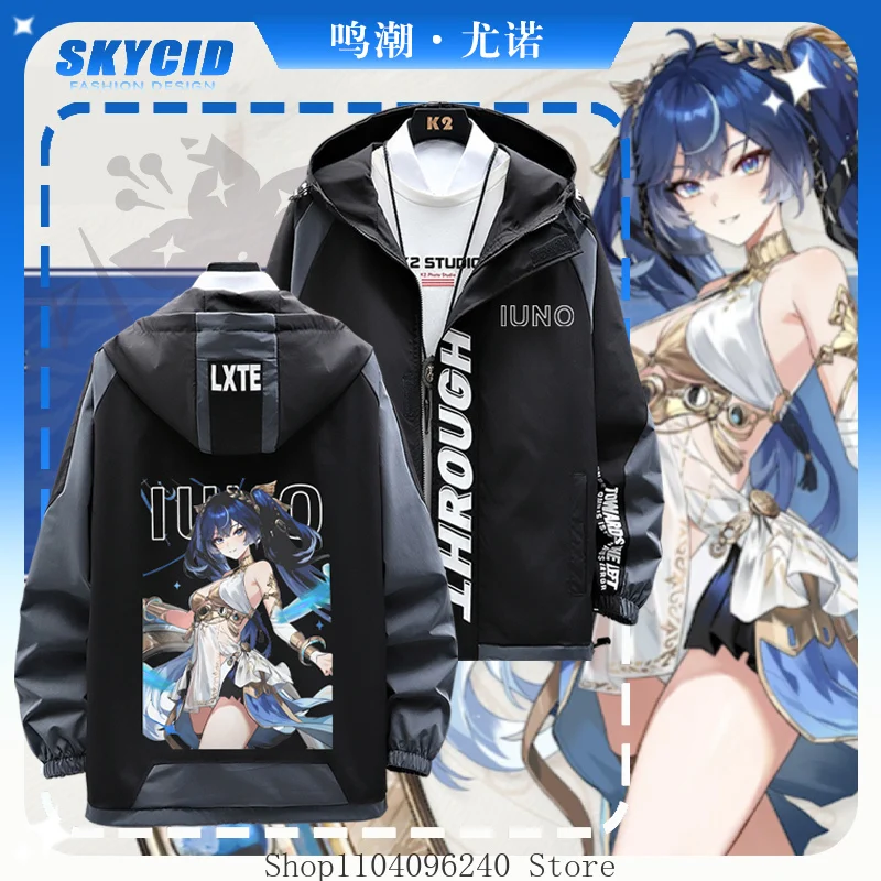 

Wuthering Waves Iuno Anime Long Sleeve Jacket Unisex Coat Hoodie Zipper Cool Hooded Sweatshirt Top Cosplay Costume