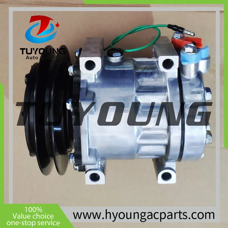 In Stock Auto AC Compressor SD7H13 7360 for Kobelco Komatsu Excavator Farm & Off Road TDKR151310S YX91V00001F2 TDKR151350S 31400