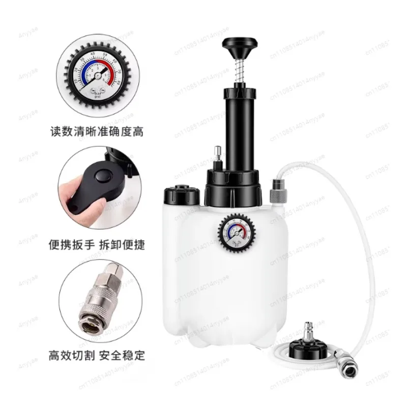 3L Car Brake Oil Manual Replacement Tool Double-scale Dial Vacuum Pressure Pump Oil Filling System Automatic Fluid Transmission