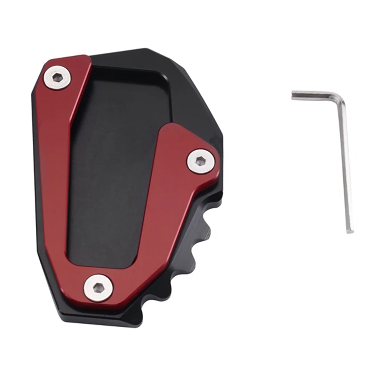 Motorcycle Side Pad Plate Support for Ducati Desert X Desert X 2022 2023 Kickstand Support Extension Black and Red