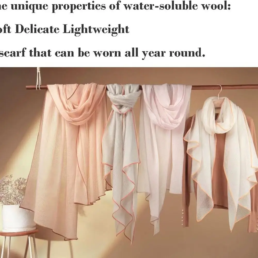 شال أنيق من مزيج الكشمير والحرير - لفافة الباشمينا من الصوف خفيفة الوزن، وشاح صديق للبشرة