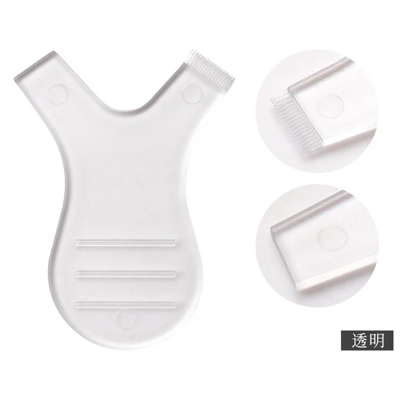 Greffage de faux cils avec brosse en forme de Y, permanente de cils, petit peigne, petite brosse à sourcils, outil auxiliaire de greffage de cils