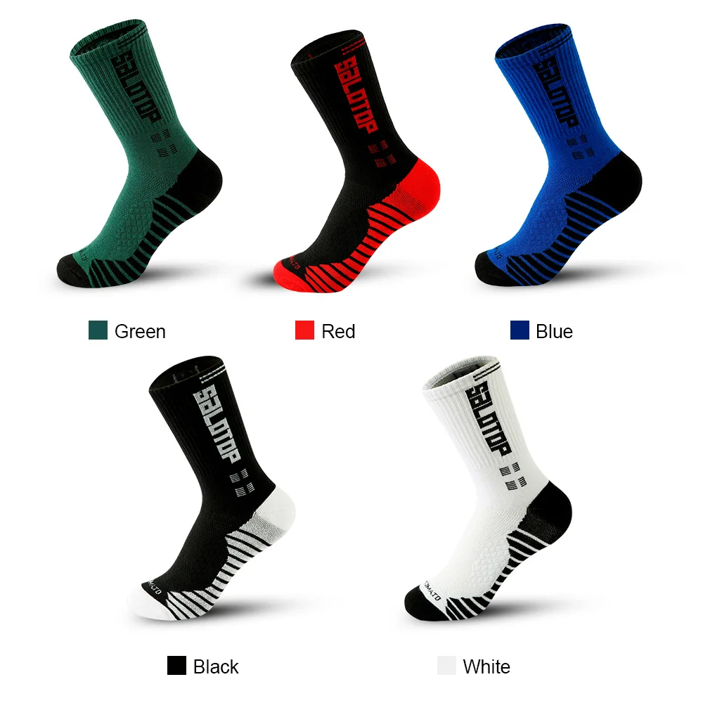 5 pairsMen\'s Anti-slip Football Socks Men Women Non-slip Soccer Basketball Tennis Sport Socks Grip Cycling Riding Socks 38-45