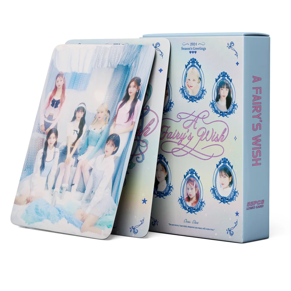 55pcs/set Kpop IVE Lomo Cards Photo album SEASONS GREEING 2024 A Fairy's Wish Photocards for fans Gift High quality HD Photo