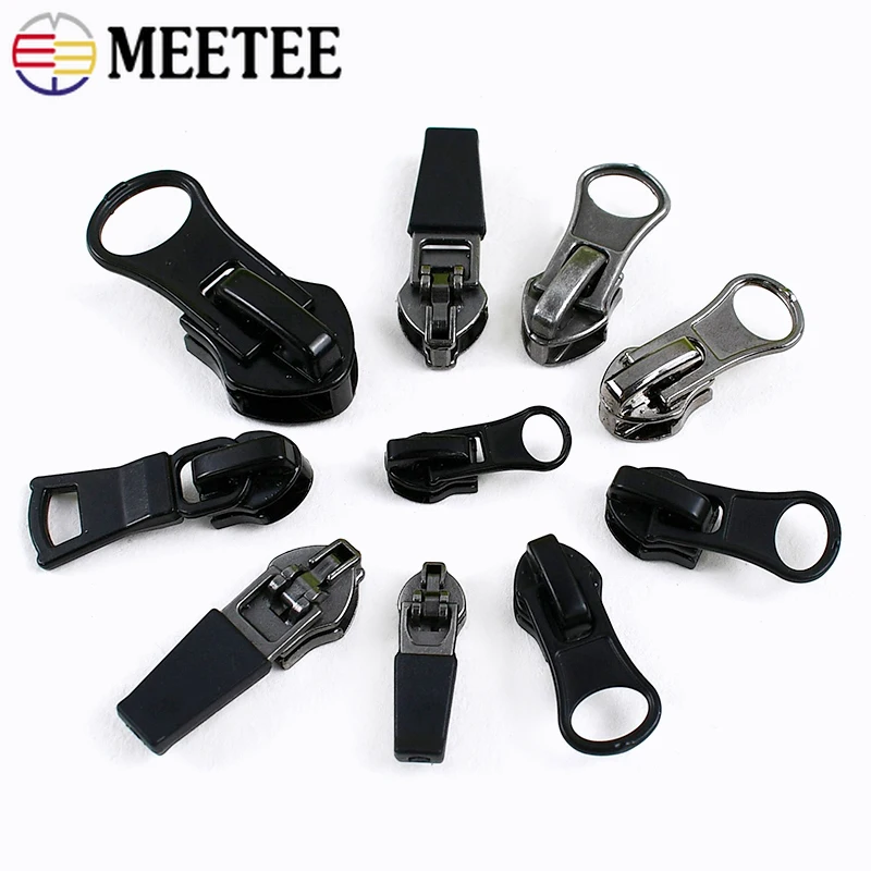 ミーティー3 10個 #   5 #   8 # 10 #   逆ジッパースライダー防水ナイロンジッパーヘッドバッグテントコート目に見えないジッププル DIY アクセサリー