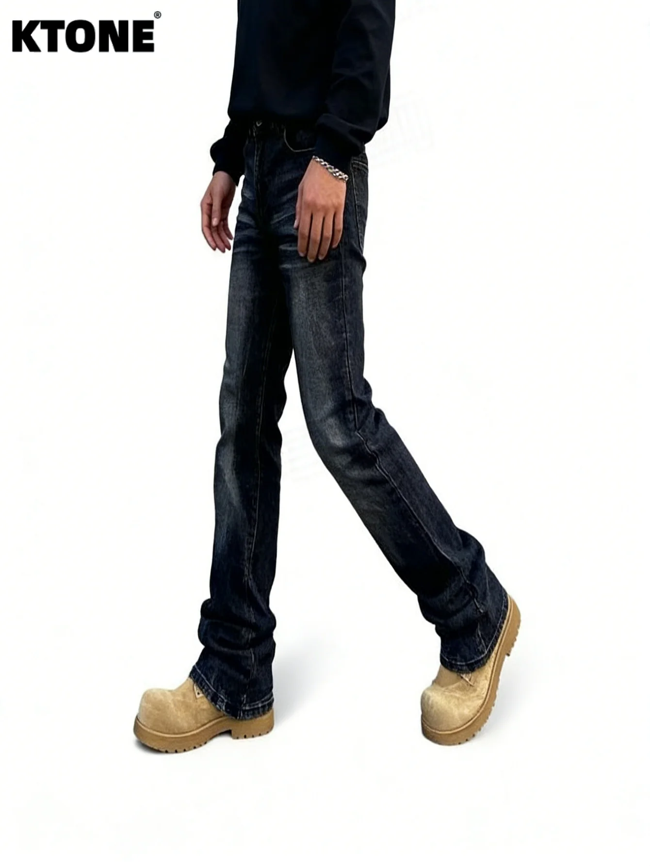 

Y2K Jeans Men's Black Slim Hip Hop Jeans Light Retro Original Drip No accessories or belts included