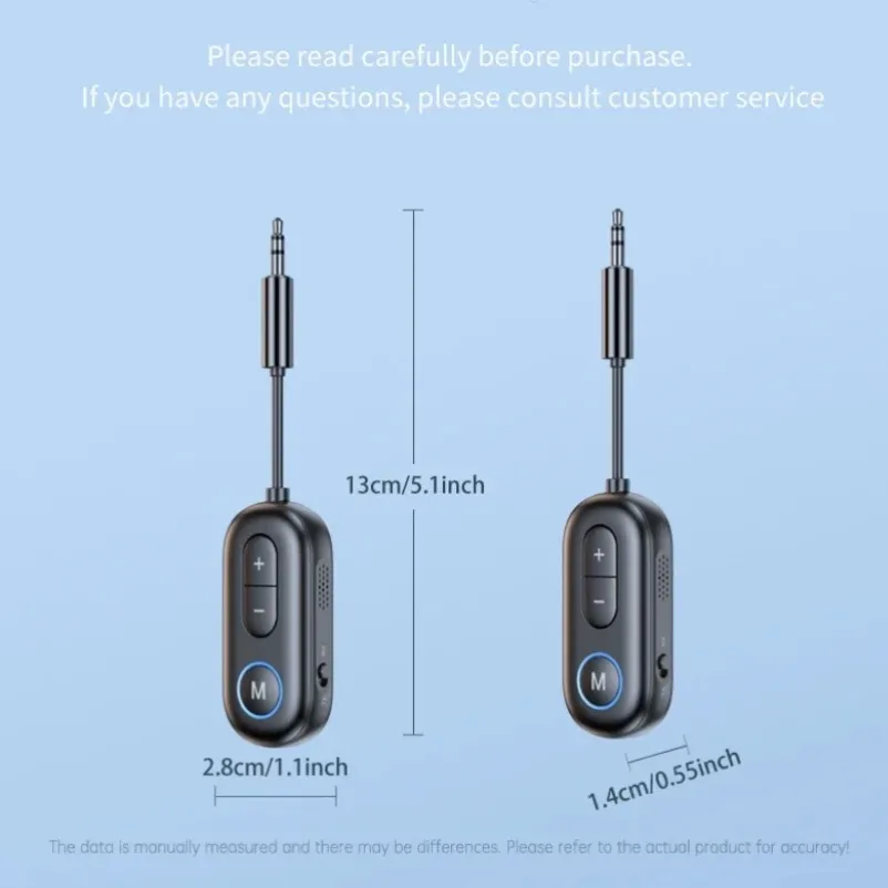 Bluetooth 5.3 Wireless Audio Adapte Receiver Transmitter 3.5mm AUX Jack Airplane USB Dongle for TV PC Headphone Car kit Speaker view 6