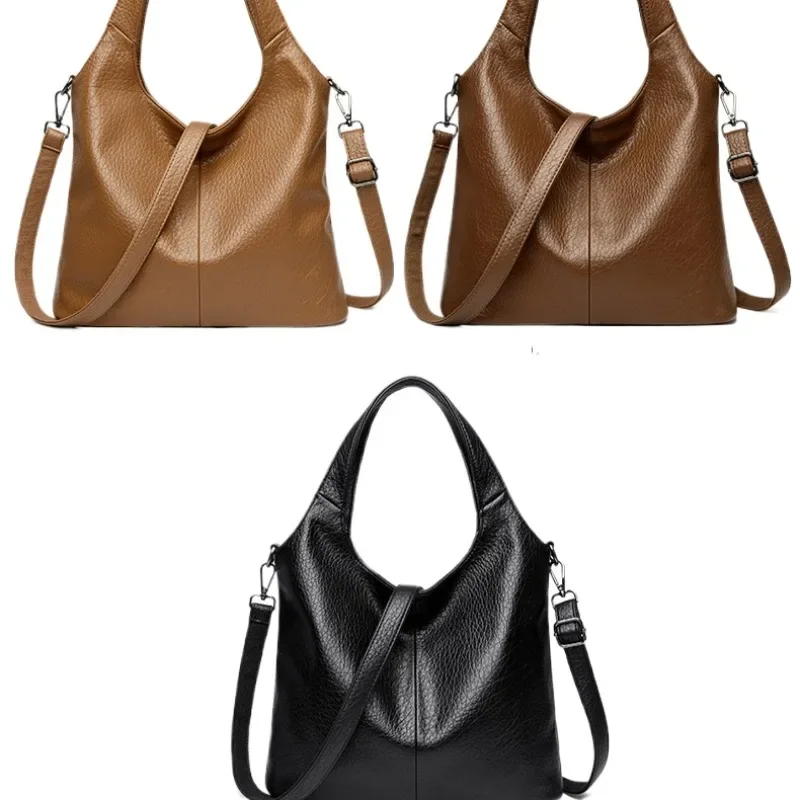 Sac cartable de grande capacité en PU classique pour femme, poignées populaires d'hiver, sac à bandoulière à sangle amovible, sac fourre-tout de luxe étanche CommPiedmont