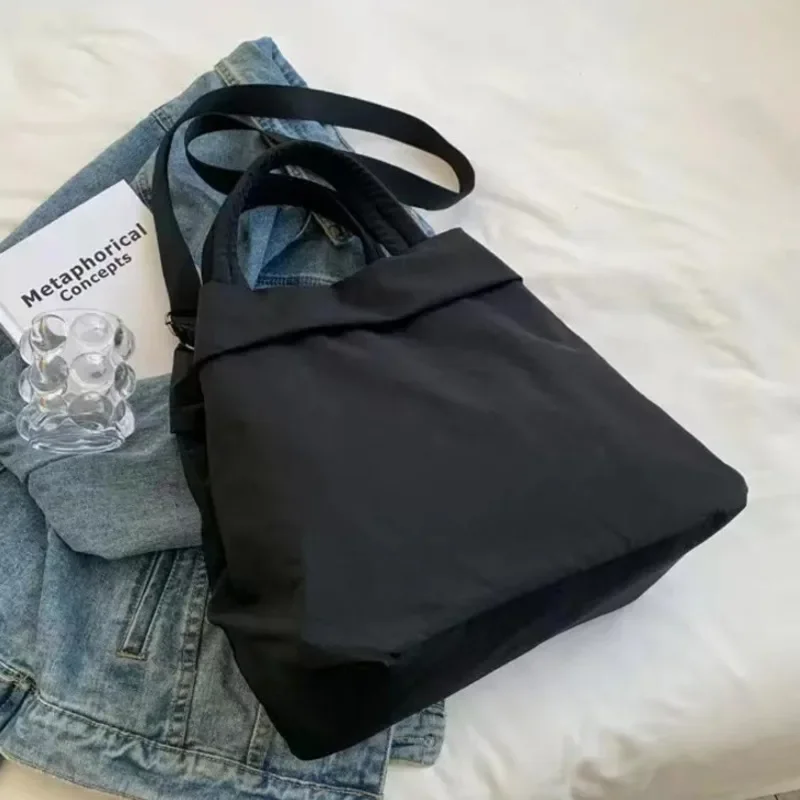 Sac fourre-tout en toile imperméable pour femme, nylon, grande capacité, sac à bandoulière initié, sacs shopper, sacs à bandoulière pour femme