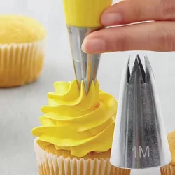 Stainless Steel Nozzle Open Star Tip Pastry Cookies Tools Icing Piping Nozzles Cake Decorating Cupcake Creates Drop Flower #1M