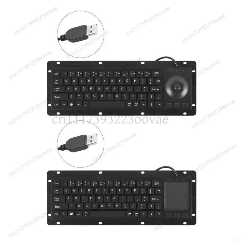 LF-1pc Industrial USB Touch Keyboard with Touchpad, High Durability Panel for Medical & Security Systems