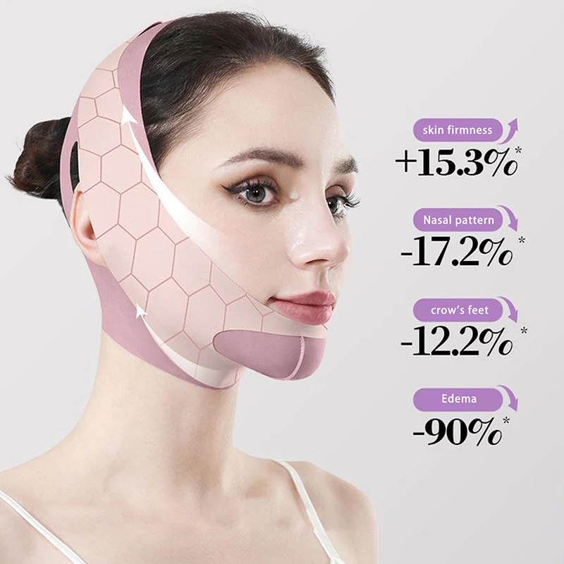 1Pcs Breathable Slimming Band Cheek Lift Up Face Thin Mask Reduce Double Chin V-Line Shaping Bandage Anti Wrinkle Sleeping Strap