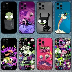 Cartoon I-Invader Zim Gir Phone Case For iPhone 16,15,14,13,12,11,Pro,X,XS,Max,XR,Plus,Mini Soft Black Cover