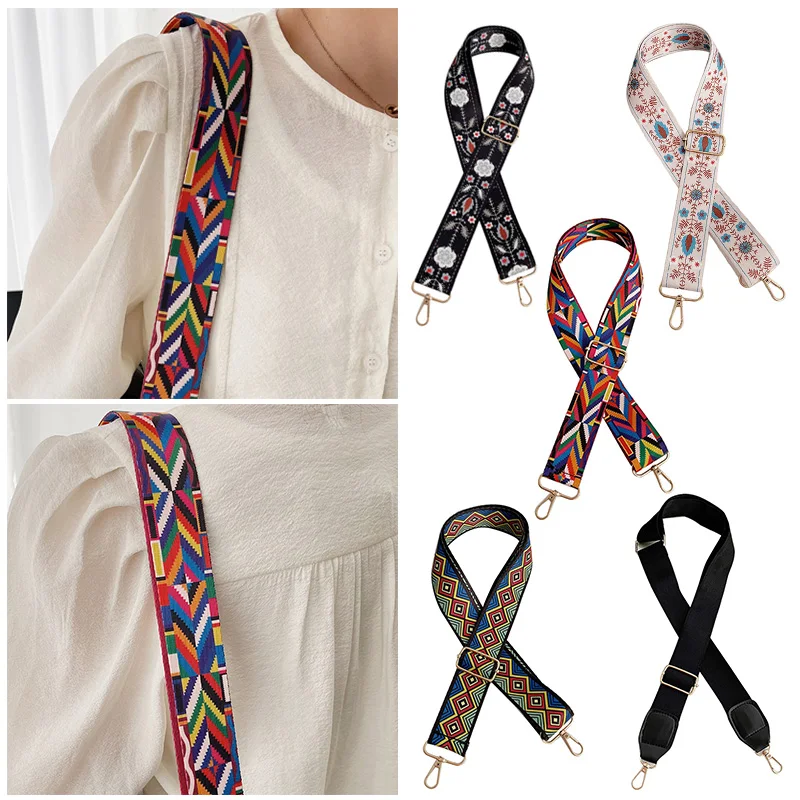 Adjustable Bag Straps Nylon Wide Shoulder Belt Replacement Handbag Purse Straps Adjustable Belt Replacement Part