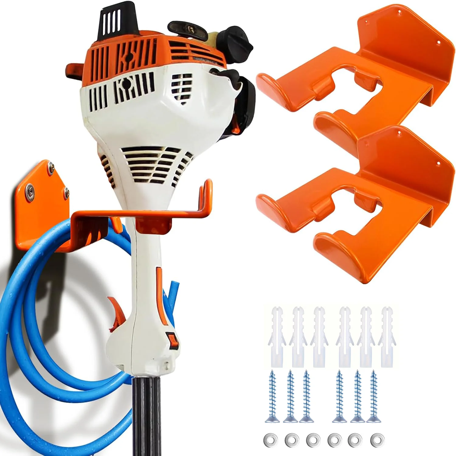 Heavy Duty Weed Wacker Wall Storage Rack, Compatible with Stihl, Weed Eater Hanging Hook for Garage Tool Organization