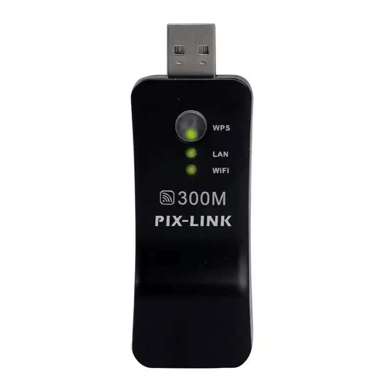 Receptor USB inalámbrico de 300Mbps, adaptador repetidor Wifi para TV inteligente, amplificador de mejora de señal WiFi, TV Stick, repetido de red Ethernet