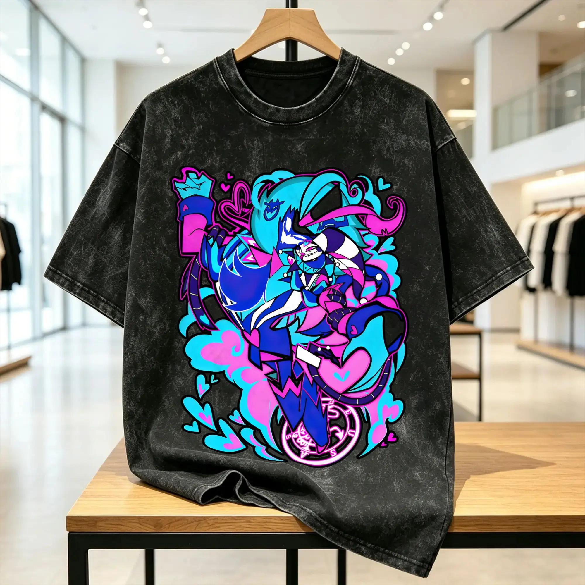 Helluvas Bosses Character T-Shirt Ozzie x Fizzarolli Novelty T-Shirts Short Sleeve Aesthetic Tshirt Beach Cotton O-Neck Clothing