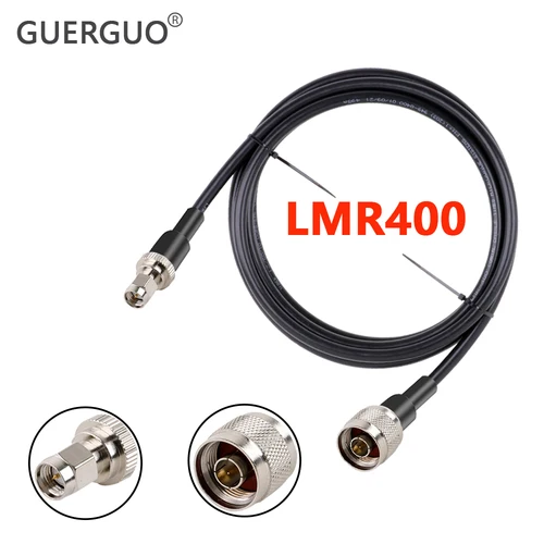 Adaptador de extensión Coaxial RF, 1 M, 2M, 3M, 10M, SMA macho a N macho, LMR400, 50 Ohm, 50-7, 1 unidad