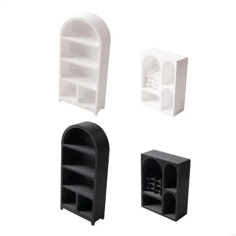 CORB Doll House Bookshelf Display Shelf Model Figure 1/12 Scale Miniature Furniture for Craft Model Project Scene Layout