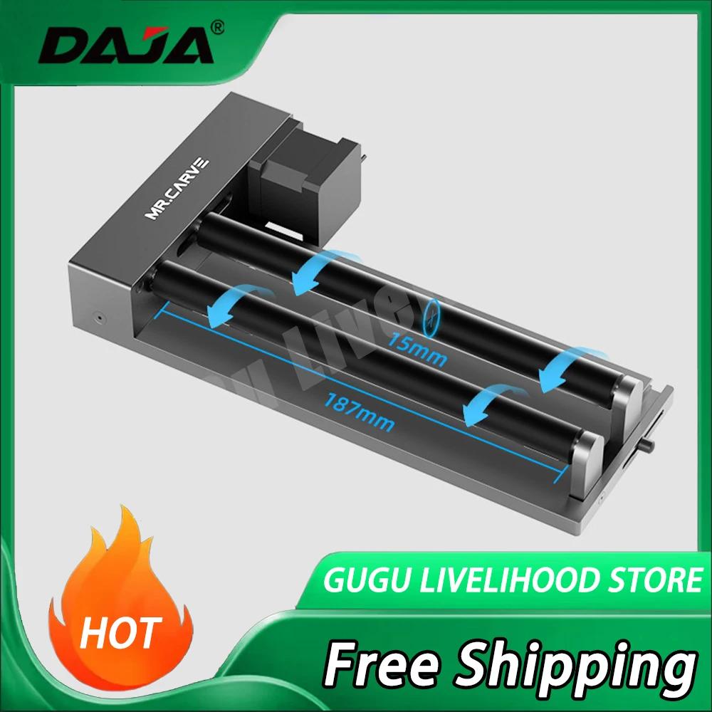 

Daja Rt5 Rotation Axis Applicable To M1/M4/D2/D3/S4 Laser Engraver Machine 360 Degrees Double Roller Portable Daja Rotation Axis