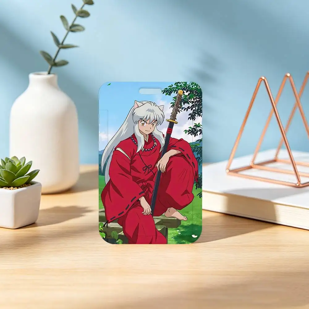 Retro I-Inuyasha Ausweishalter mit Etui für Büro, Schule, Namenskarte und Ausweise – Detail 12
