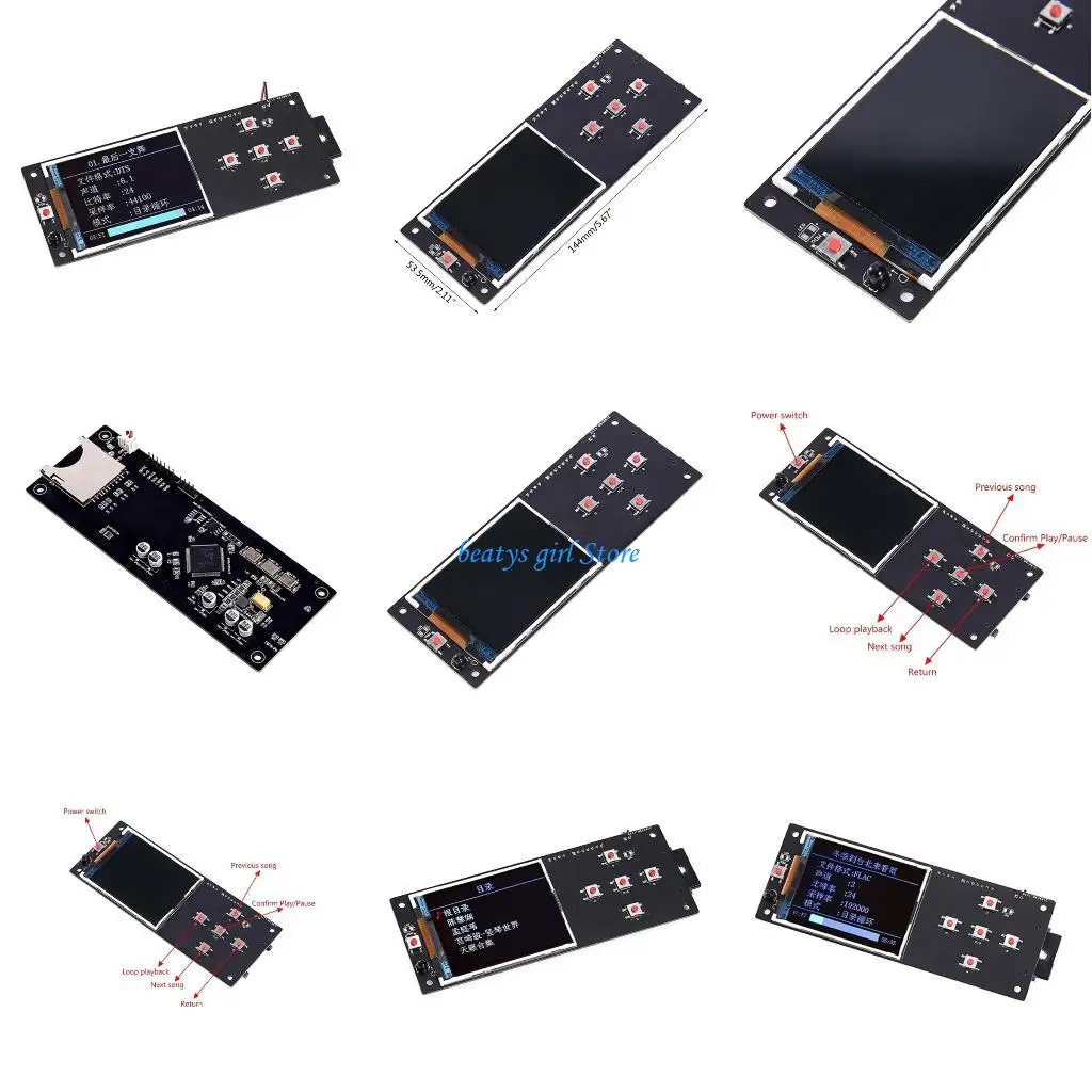 

C7AB Decoders Board with 2.8-inch TFT LCD Display Screen Lossless Digital Turntable