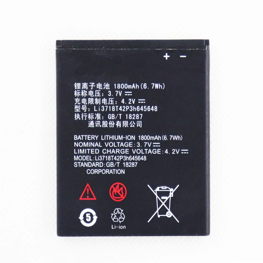 

Original 3.7V 1800mAh LI3718T42P3H645648 Battery For ZTE Mobile Phone