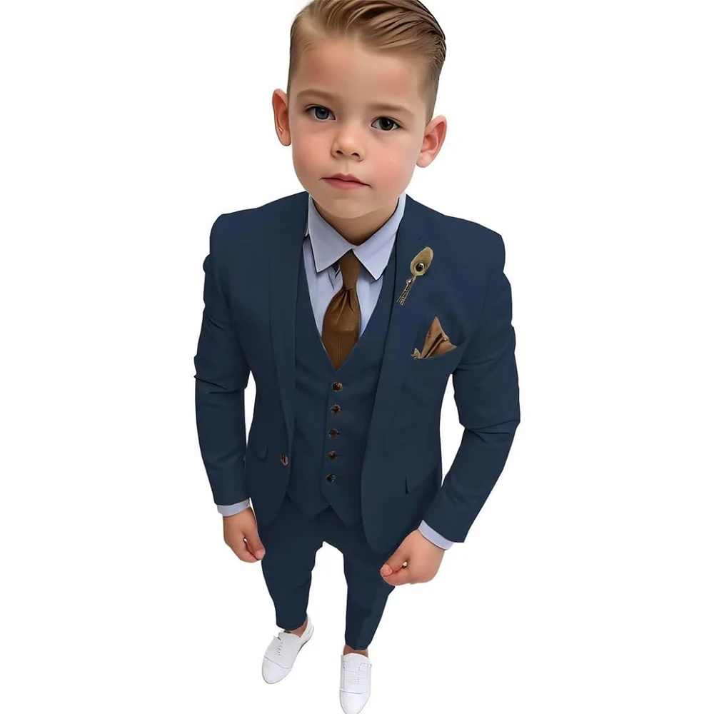 

3 Piece Suits for Boys Elegant Trousers Jackets Single Breasted Slim Fit Child Suit Festival Party Formal Luxury Kids Clothes