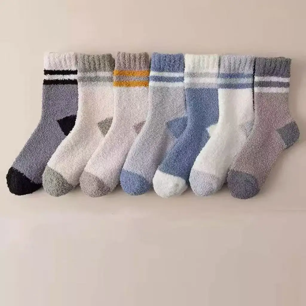 

Winter fleece warmers for adults' long socks, sleep socks, floor socks. Comfortable and warm. For Christmas and New Year.